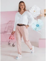 Dámsky oversize rebrovaný sveter SWEETDREAM white FashionStreet MY2459 Dámsky oversize rebrovaný sveter SWEETDREAM white FashionStreet MY2459