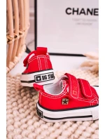 Dziecięce Trampki Na Rzepy BIG STAR HH374202 Czerwone