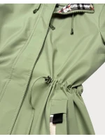 Dámska khaki bunda s kockovaným lemom Goodlookin (KK60411-3#) Dámska khaki bunda s kockovaným lemom Goodlookin (KK60411-3#)