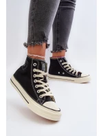 Trampki Damskie Wysokie Big Star NN274283 Czarne