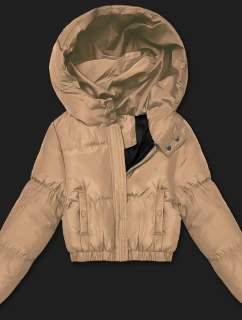 Krátka zimná bunda J Style Dark Beige Matte (5M3360-84)