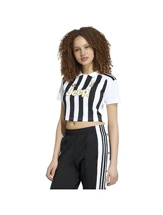 Dámske tričko adidas Juventus 26/27 Home Cropped Jersey, bielo-čierne, KB8878