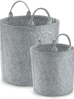 BagBase BG 728 Plstený úložný košík 52.0728 šedá melírovaná