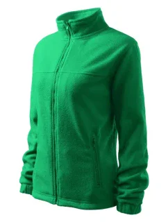 Dámska fleecová bunda stredne zelená