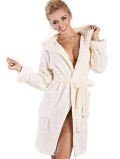 Dámsky krátky župan Diana ecru - Dkaren