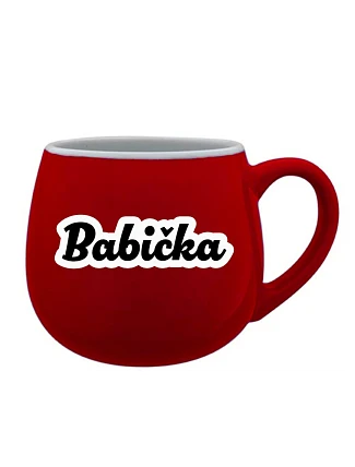 Keramický hrnček Babička (obrys) 300 ml červený - Giftela Keramický hrnček Babička (obrys) 300 ml červený - Giftela