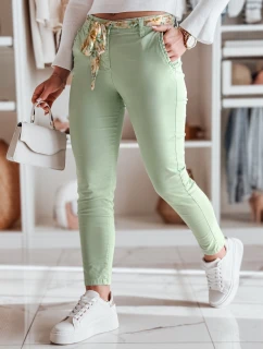 Dámske látkové nohavice s opaskom ROSSALI mint FashionStreet UY2531