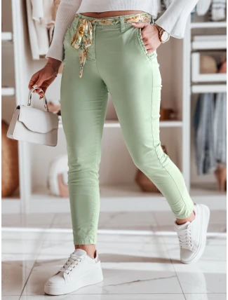 Dámske látkové nohavice s opaskom ROSSALI mint FashionStreet UY2531