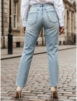 Dámske džínsové nohavice s kamienkami DIAMONTI modré FashionStreet UY2475