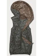 Dámska khaki vesta so sťahovacím lemom S'West (B8239-11) Dámska khaki vesta so sťahovacím lemom S'West (B8239-11)