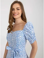Dámske šaty LK SK 509002.03P bielo-modré – FPrice Dámske šaty LK SK 509002.03P bielo-modré – FPrice