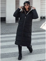 Dámska zimná bunda GLAMPUFF obojstranná prešívaná bunda s kapucňou čierna FashionStreet TY4606
