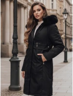 Dámska zimná bunda parka s kožušinou čierna FashionStreet TY5111