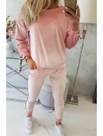 Láska velúrová sada púdrová ružová