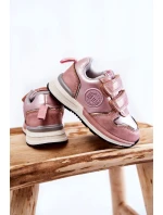Dziecięce Buty Sportowe Rzepy Memory Foam System Big Star KK374180 Różowe