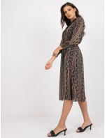 Šaty DHJ SK 15177 1.04P čierna a béžová