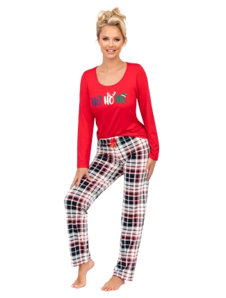 Pyžamo Ho Ho Long červené - Donna Pyžamo Ho Ho Long červené - Donna