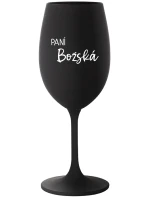 PANÍ BOŽSKÁ - černá sklenice na víno 350 ml