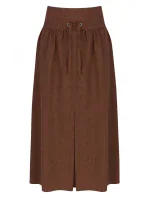Sukňa M722 hnedá - Figl Sukňa M722 hnedá - Figl