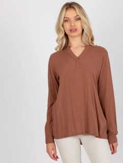 Blúzka D73761M11081A hnedá