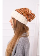 Dámska čiapka Feba K330 ecru+red