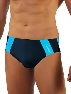Pánske plavky typu slip, č. 447, tmavomodré – Sesto Senso