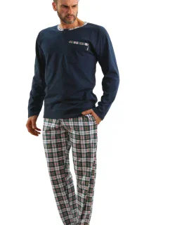 PÁNSKE ŽAKÁROVÉ PYŽAMO S DLHÝMI RUKÁVMI