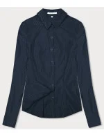 Koszula damska w srebrne paseczki granat (AWT0111) Koszula damska w srebrne paseczki granat (AWT0111)