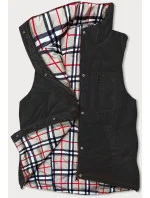 Obojstranná čierna dámska vesta (2383-1)