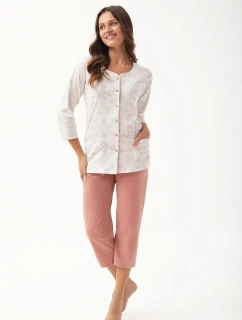 Luna 668 3/4 4XL L24 dámske pyžamo bez zipsu