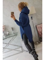 Zateplená mikina s bočnými rázporkami z džínsoviny