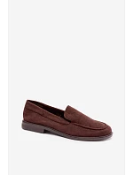Dámske mokasíny Loafersy z ekologického semišu v čokoládovej farbe Laisie Dámske mokasíny Loafersy z ekologického semišu v čokoládovej farbe Laisie