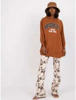 Dámska mikina-DHJ-BL-15658.35-svetlo hnedá