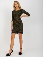 Dámske šaty LK SK 506068 čierne a zlaté