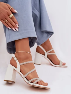 Sandále na podpätku model 225210 Vykročte štýlovo