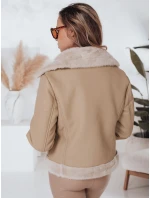 Dámska zimná bunda s kožušinou béžová FashionStreet TY4993