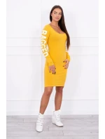 Otrhané šaty horčicovej farby