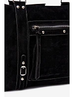 Veľká kabelka z imitácie semišu Black Nolita