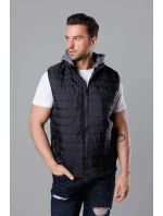 Pánska prešívaná mikina bez rukávov čierna (8M983-392) Pánska prešívaná mikina bez rukávov čierna (8M983-392)