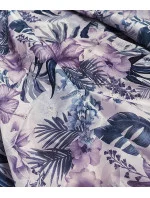 Červená dámska bunda s ozdobnou podšívkou (MM21)