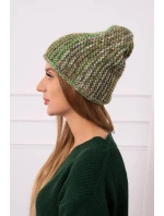 Fleecová čiapka Zoja K306 zelená+béžová