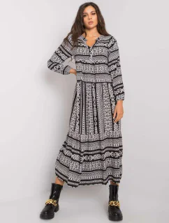 Šaty D73771M30225A3EN čiernobiele