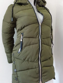 Dámska zimná bunda s kapucňou ty0136 zelená - Goodlooking