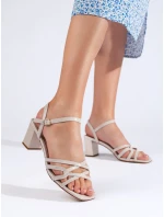 Trendy hnedé dámske sandále na širokom podpätku Trendy hnedé dámske sandále na širokom podpätku