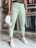 Dámske bavlnené nohavice CHINOSKA mint FashionStreet UY2555 Dámske bavlnené nohavice CHINOSKA mint FashionStreet UY2555