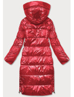 Červená dámska bunda s kontrastnými vsadkami (AG1-J9063)