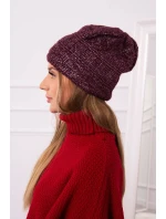 Fleecová čiapka Edyta K298 tmavo fialová