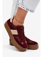 Dámske tenisky na platforme Big Star UU274013 Burgundy