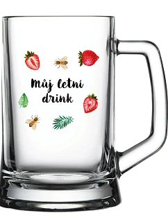 Personalizovaný pohár na pivo s letným mixom
