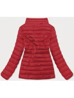 Tmavočervená ľahká dámska prešívaná bunda (20311-275)